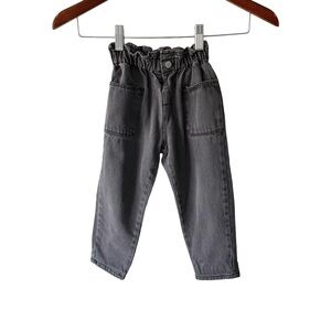Zara Kids Paper Bag Soft Denim Jeans High Waisted
